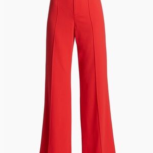 Alice + Olivia Dylan High-waist Wide Leg Poppy Red Pants Sz 10
